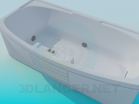 3D Modell Badewanne mit Whirlpool - Vorschau