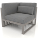 3D Modell Modulares Sofa, Abschnitt 6 links, hohe Rückenlehne (Quarzgrau) - Vorschau