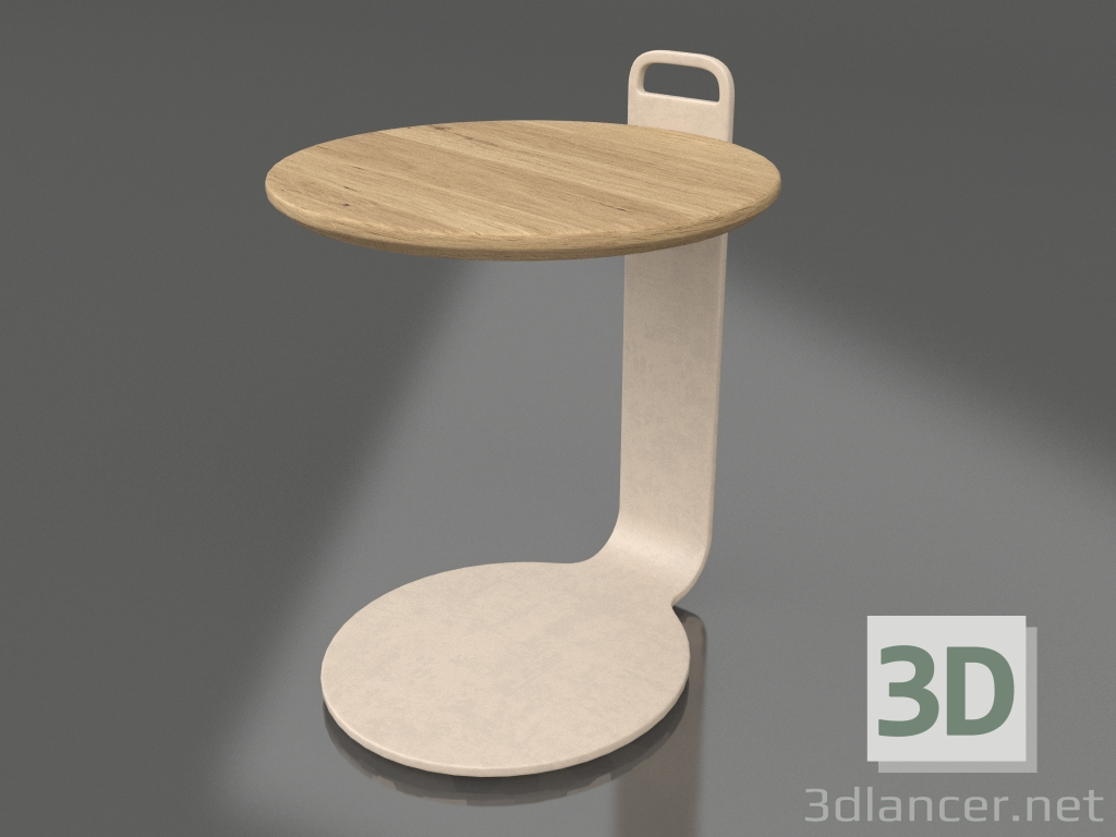 3d модель Стіл кавовий Ø36 (Sand, Iroko wood) – превью