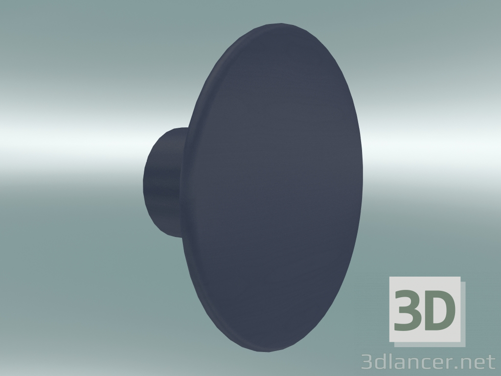 3D modeli Dots Ahşap elbise askısı (Ø9 cm, Gece Mavisi) - önizleme