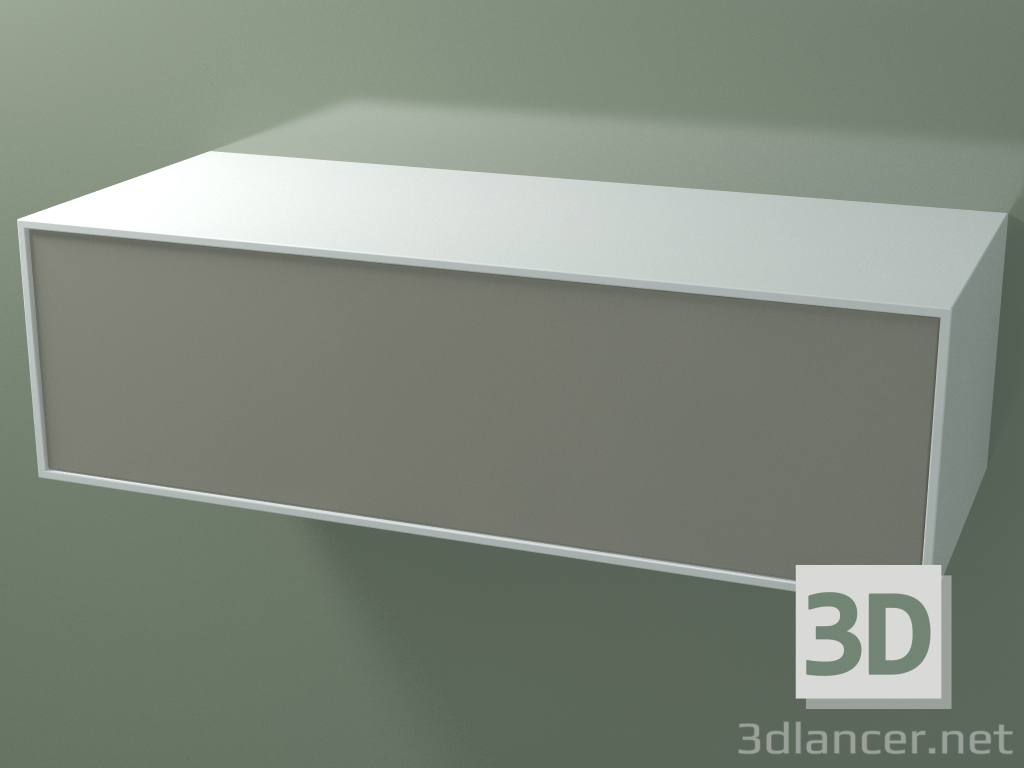 3D Modell Box (8AUE B01, Gletscherweiß C01, HPL P04, L 120, P 50, H 36 cm) - Vorschau