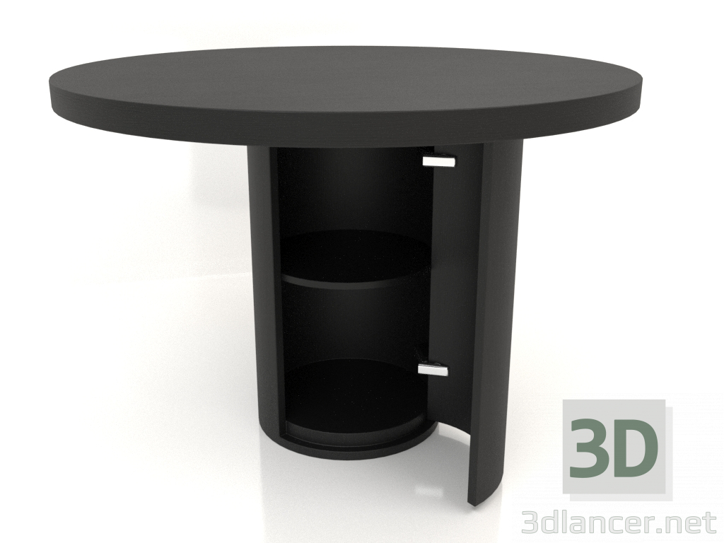 3d model Dining table (open) DT 011 (D=1100x750, wood black) - preview