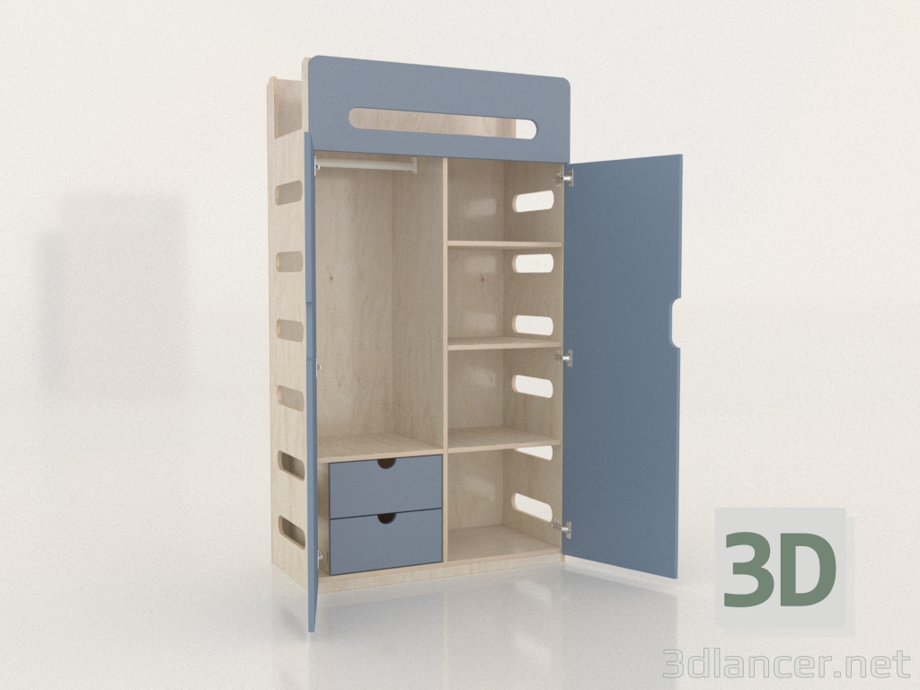 3D Modell Kleiderschrank offen MOVE WC (WAMWC1) - Vorschau