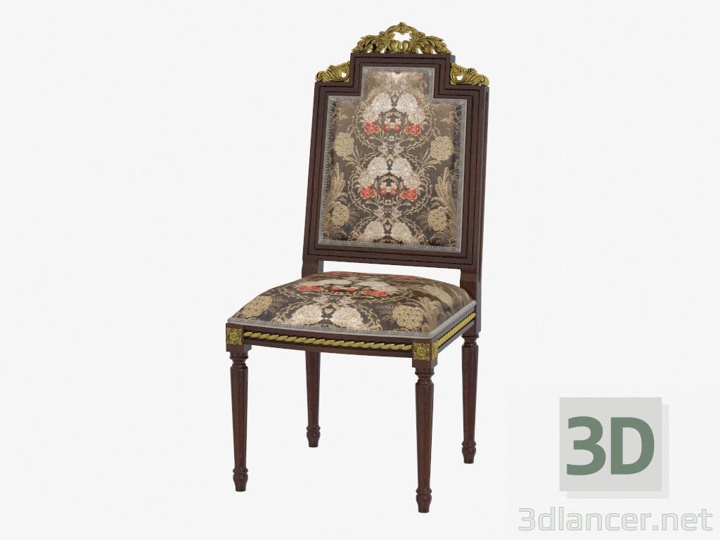 modèle 3D Chaise en style classique 1610 - preview