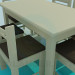 3D Modell Esstisch mit Stühlen für 6 Personen - Vorschau
