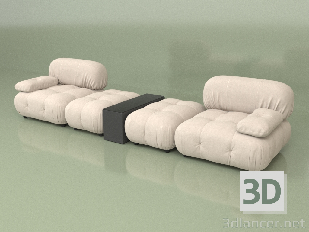 3D Modell Modulares Sofa Ottawa (Set 06) - Vorschau