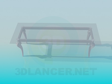 3d модель Стеклянный журнальный столик – превью