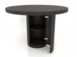 Dining table (open) DT 011 (D=1100x750, wood brown dark)