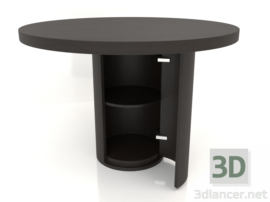 Modelo 3d Mesa de jantar (aberta) DT 011 (D=1100x750, madeira castanho escuro) - preview