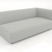 modello 3D Modulo divano per 2 persone (XL) 183x100 con bracciolo a destra - anteprima