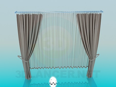 3d model curtains - preview