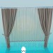 3d model curtains - preview