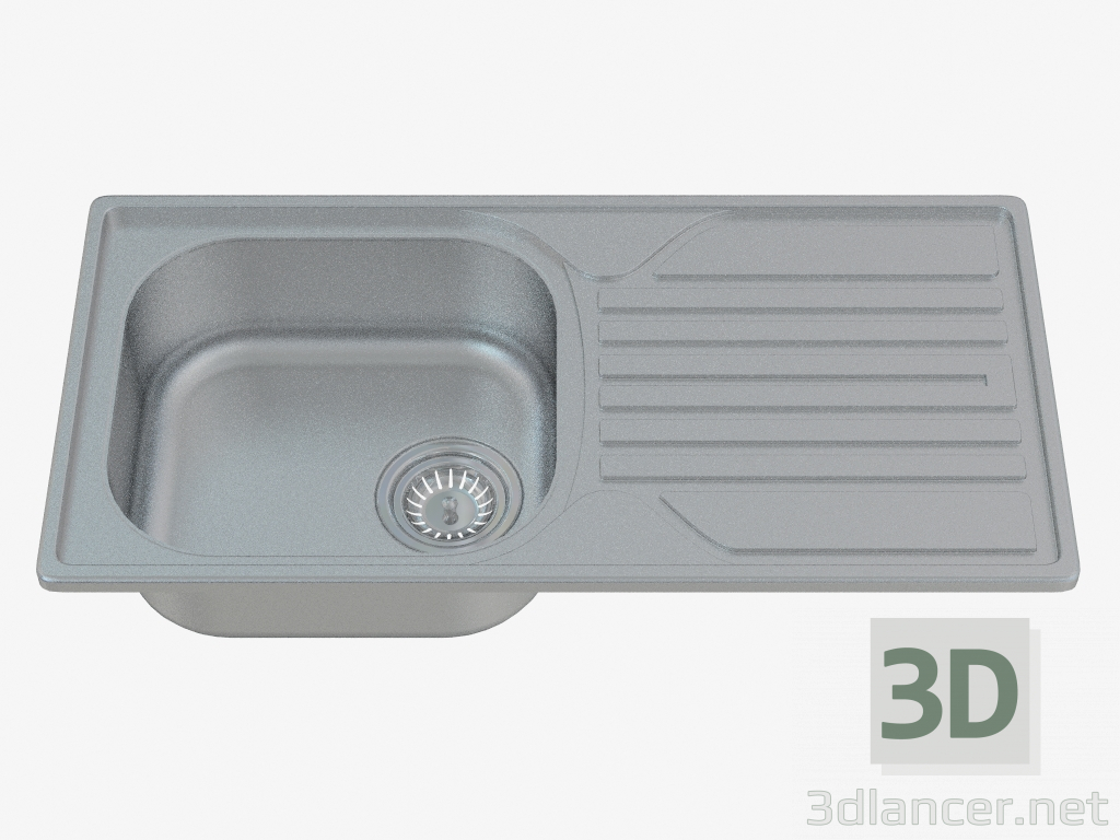 3D modeli Lavabo, kurutma için kanatlı 1 kase - Sateen Legato (ZEL 0113) - önizleme
