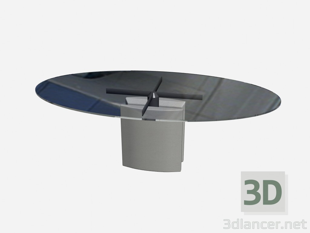 modèle 3D Table ovale aneth - preview