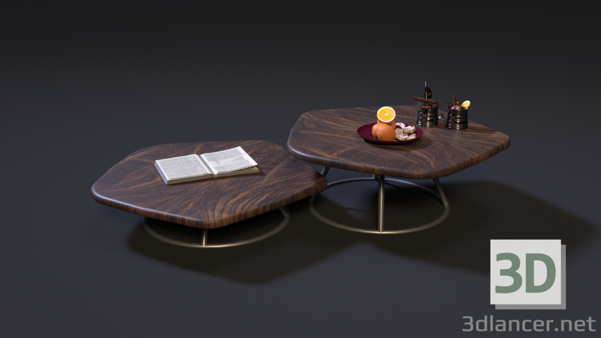 3d Coffee table модель купить - ракурс