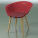modello 3D Sedia 4223 (4 gambe in legno, con cuscino sul sedile, rovere naturale, PP0003) - anteprima