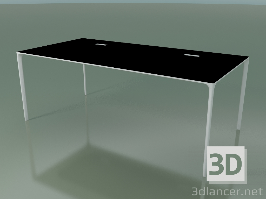 3d model Mesa de despacho rectangular 0817 (H 74 - 100x200 cm, laminada Fenix F02, V12) - vista previa