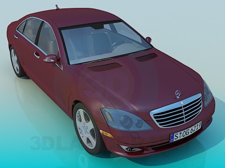 3D Modell Mercedes S-Klasse - Vorschau