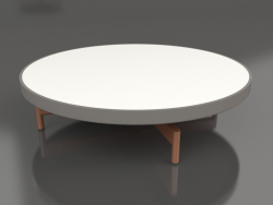 Round coffee table Ø90x22 (Quartz gray, DEKTON Zenith)