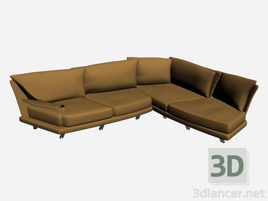 Modelo 3d Gêmeo de roy Super sofá 6 - preview