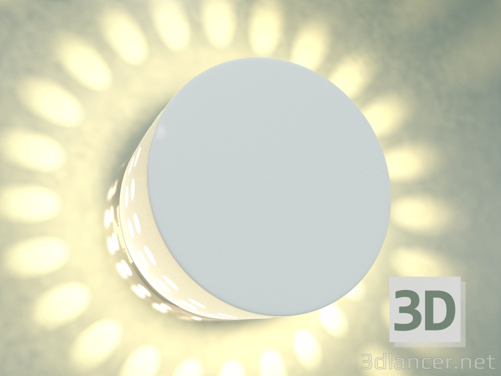 3d model Aplique LED exterior 1585 Techno LED Arkada (blanco) - vista previa
