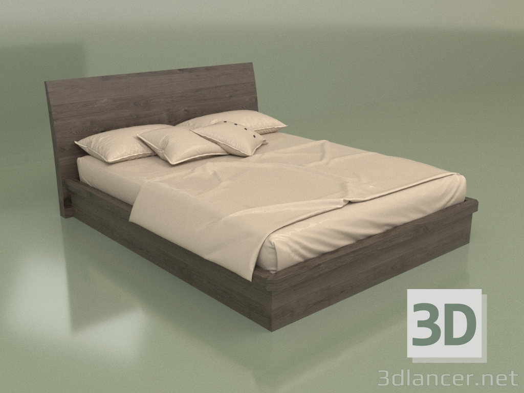 3d модель Кровать двуспальная Mn 2016-1 (Мокко) – превью