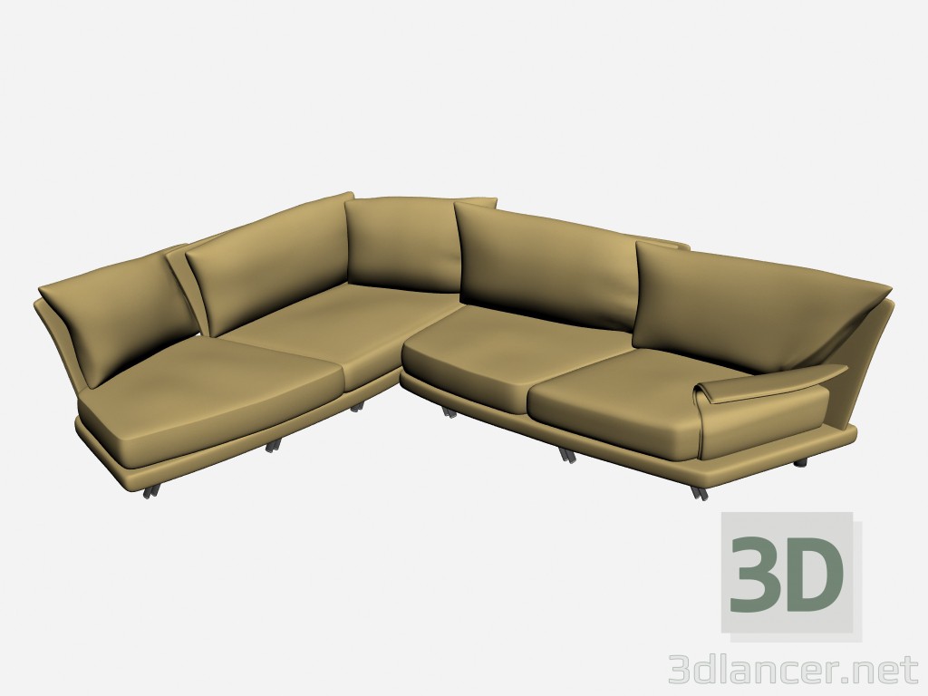 modèle 3D Jumeau de roy Super canapé 7 - preview