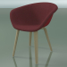 3d model Chair 4213 (4 wooden legs, with upholstery in the front, bleached oak, PP0003) - preview