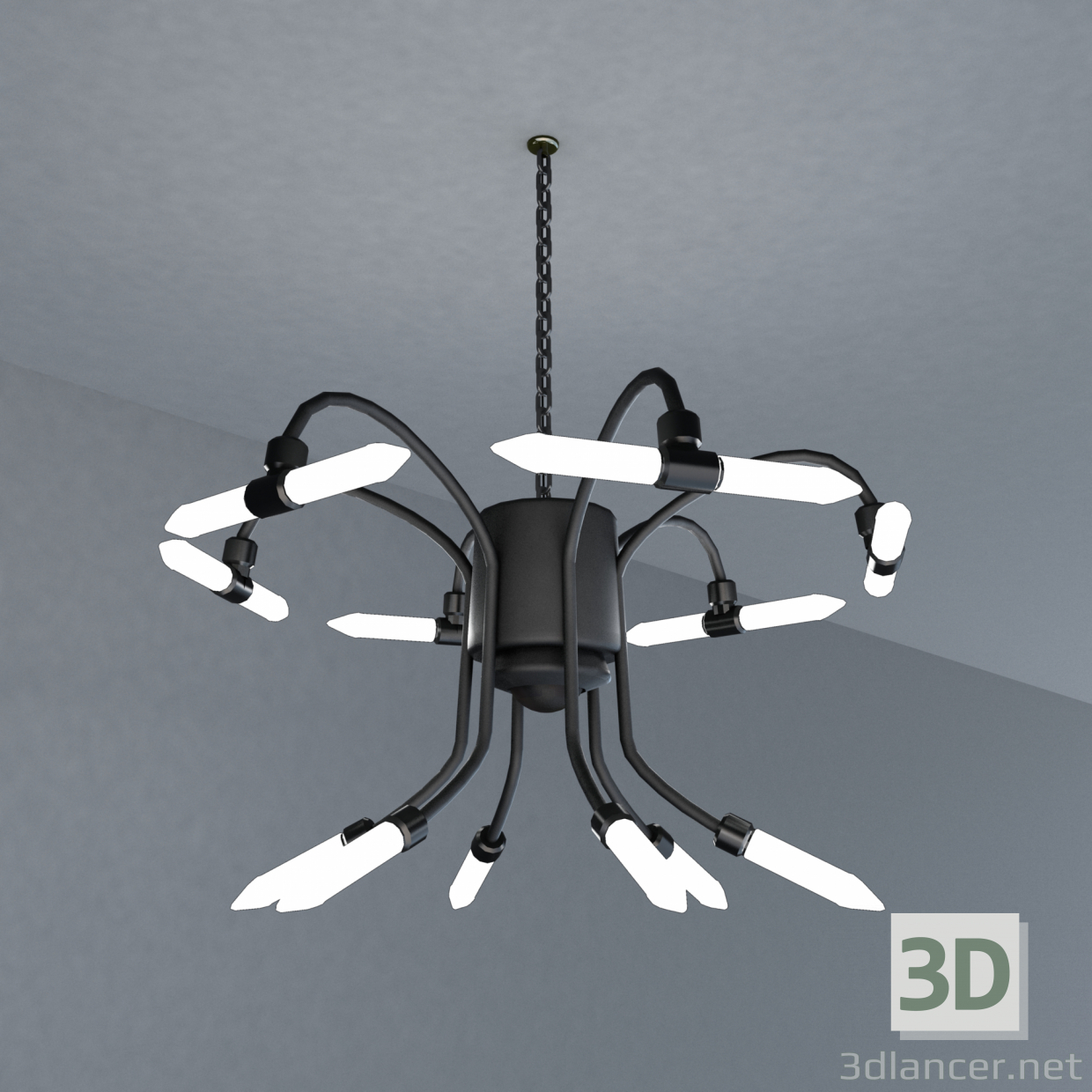 3D avize klasik tarzı (aydınlatma) modeli satın - render