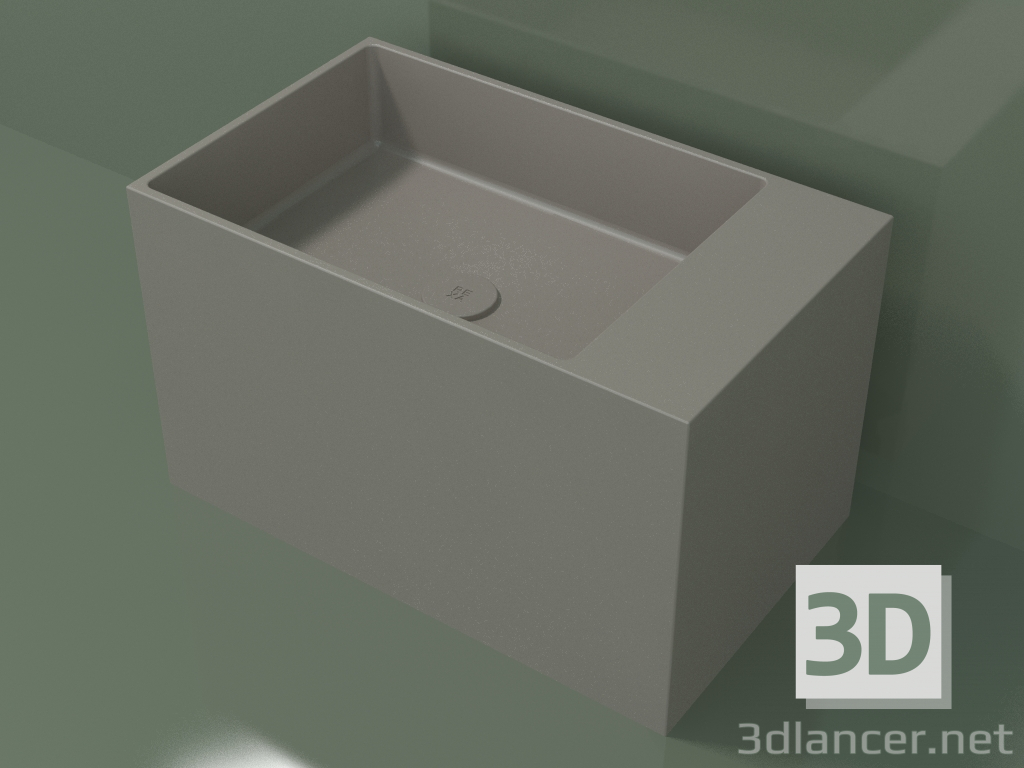 3D Modell Arbeitsplatte Waschbecken (01UN32102, Ton C37, L 60, P 36, H 36 cm) - Vorschau