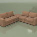 3d model Corner sofa with pouffe Morti (Lounge 7) - preview