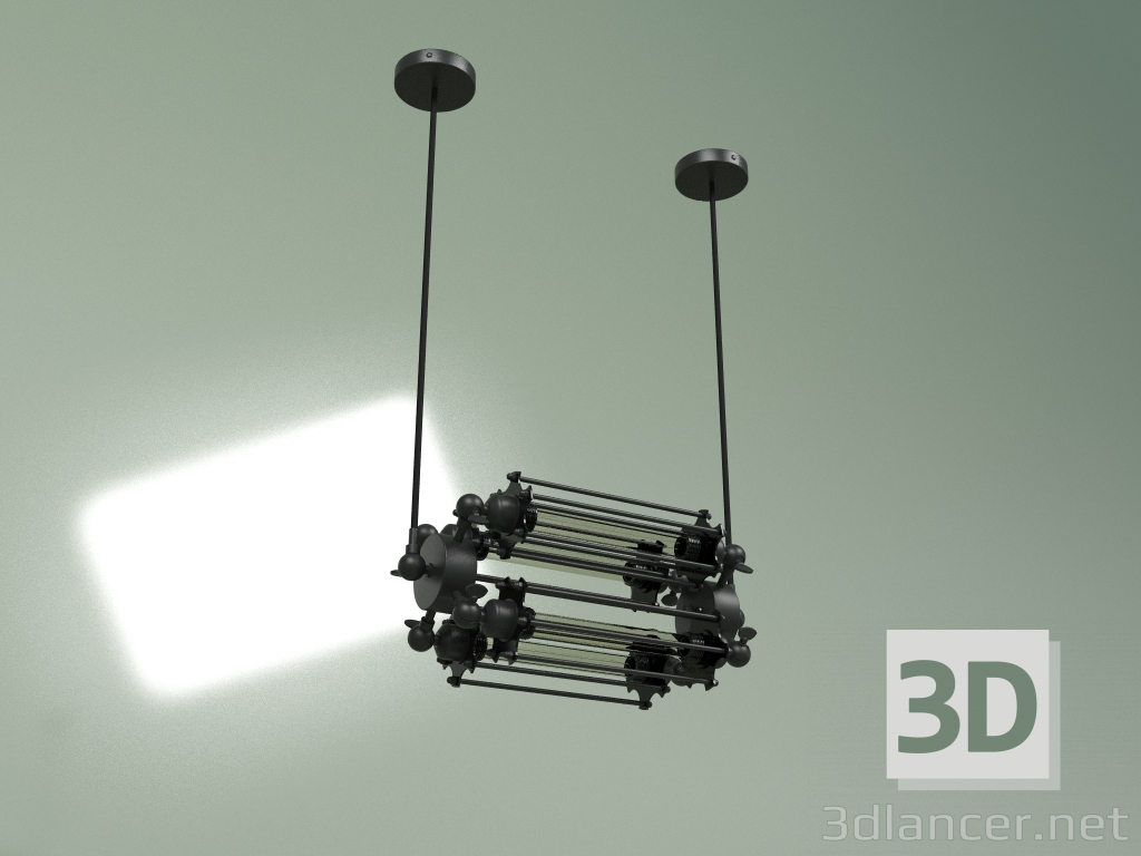 3d model Lámpara colgante Logan 4 luces - vista previa