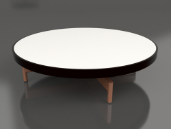 Table basse ronde Ø90x22 (Noir, DEKTON Zenith)