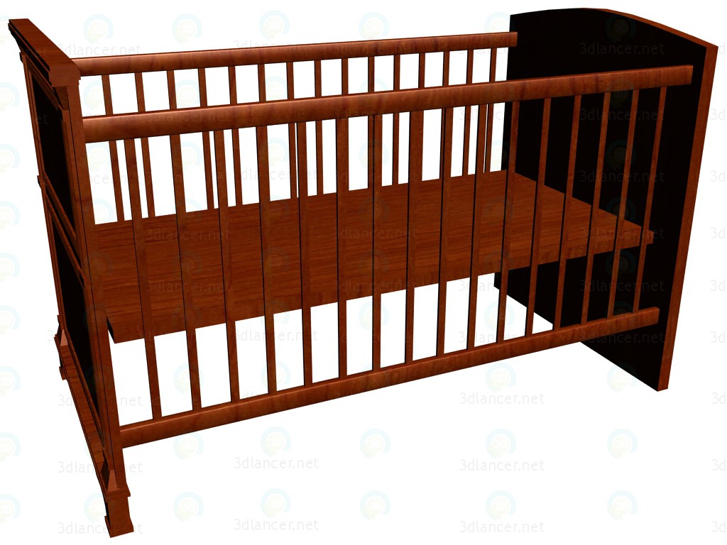 3d модель Дитяче ліжечко 140 х 70 – превью