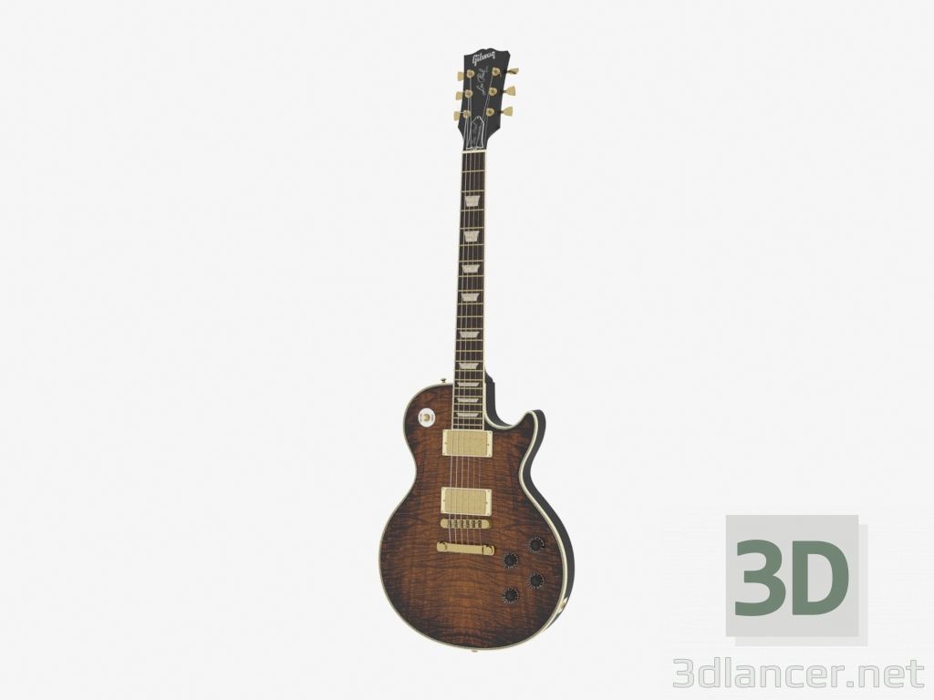 3D modeli Les Paul Özel elektro gitar - önizleme