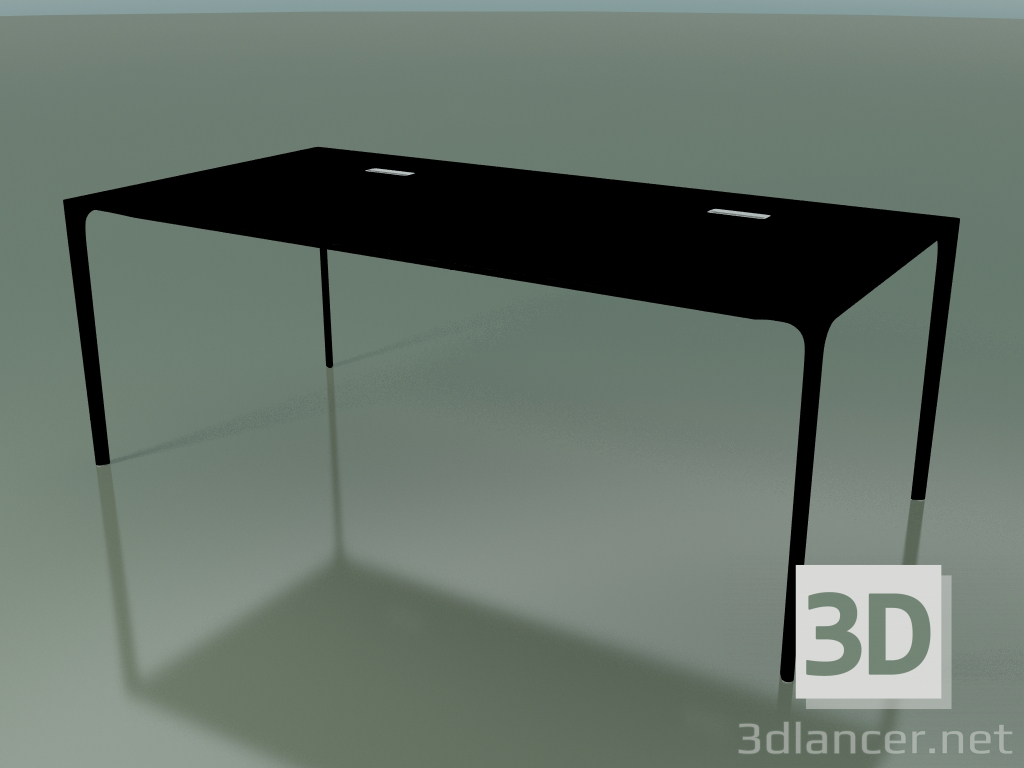 3d model Mesa de oficina rectangular 0817 (H 74 - 100x200 cm, laminado Fenix F02, V39) - vista previa