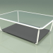 3d model Coffee table 002 (Ribbed Glass, Metal Milk, HPL Gray) - preview