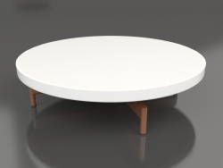 Round coffee table Ø90x22 (White, DEKTON Zenith)