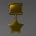 estrella de oro 3D modelo Compro - render