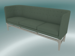 Triple sofá Mayor (AJ5, H 82cm, 62x200cm, Roble blanco aceitado, Divina - 944)