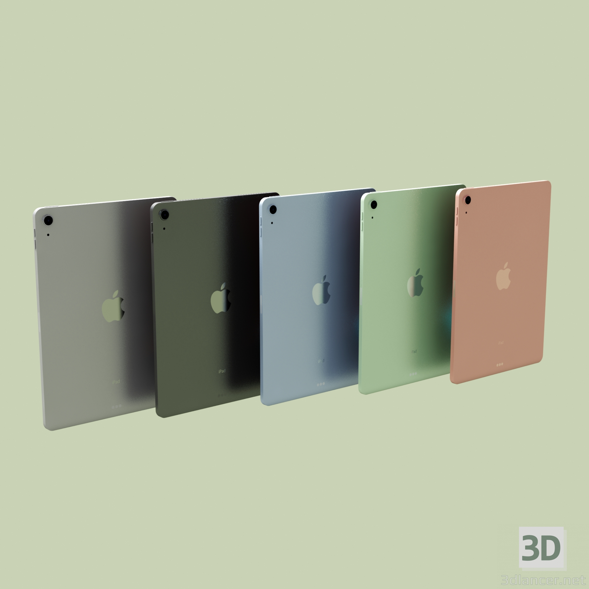 3d Tablet Apple iPad Air 4 (2020) model buy - render
