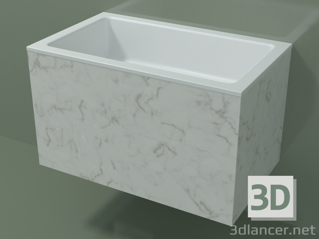 modello 3D Lavabo sospeso (02R132101, Carrara M01, L 60, P 36, H 36 cm) - anteprima