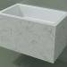 modello 3D Lavabo sospeso (02R132101, Carrara M01, L 60, P 36, H 36 cm) - anteprima
