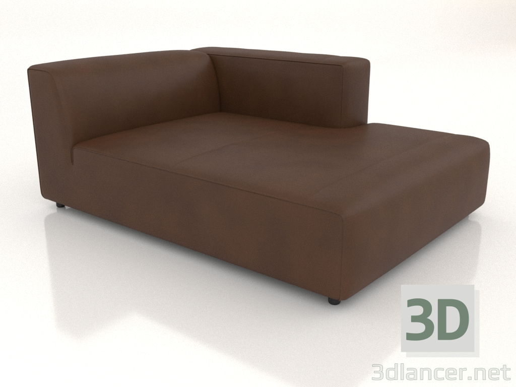 3d model Chaise longue 177 with an armrest on the left - preview