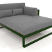 3D modeli XL modüler kanepe, sağ bölme 2, yüksek arkalık, suni ahşap (Şişe yeşili) - önizleme