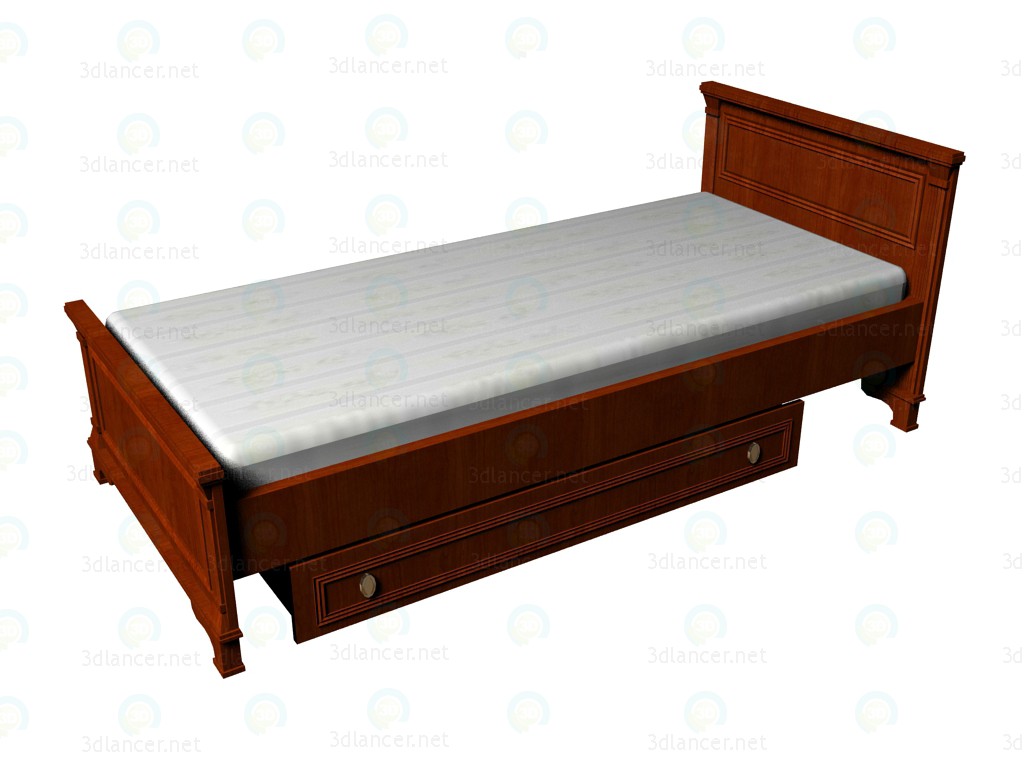 3d модель Ліжко 1-но місцеві 90 х 200 – превью