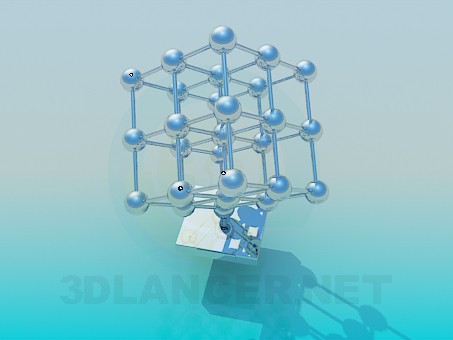 3d модель Молекулярная сетка – превью