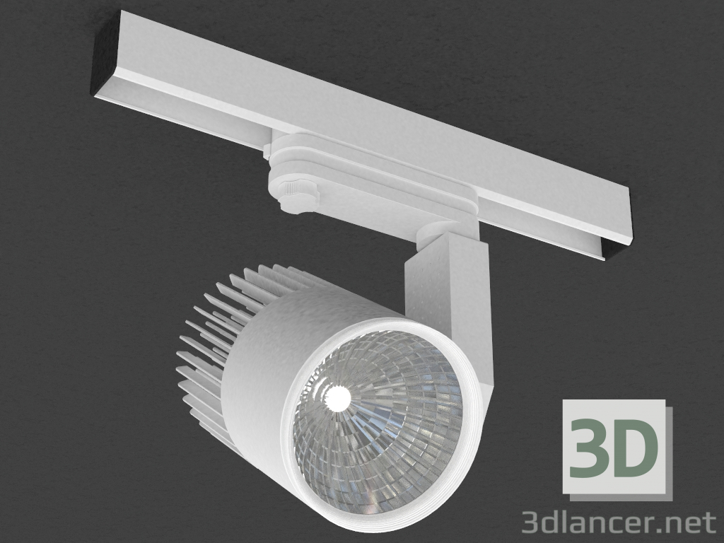 3d model LED downlight for three-phase bus (DL18761_01 Track W 12W) - preview