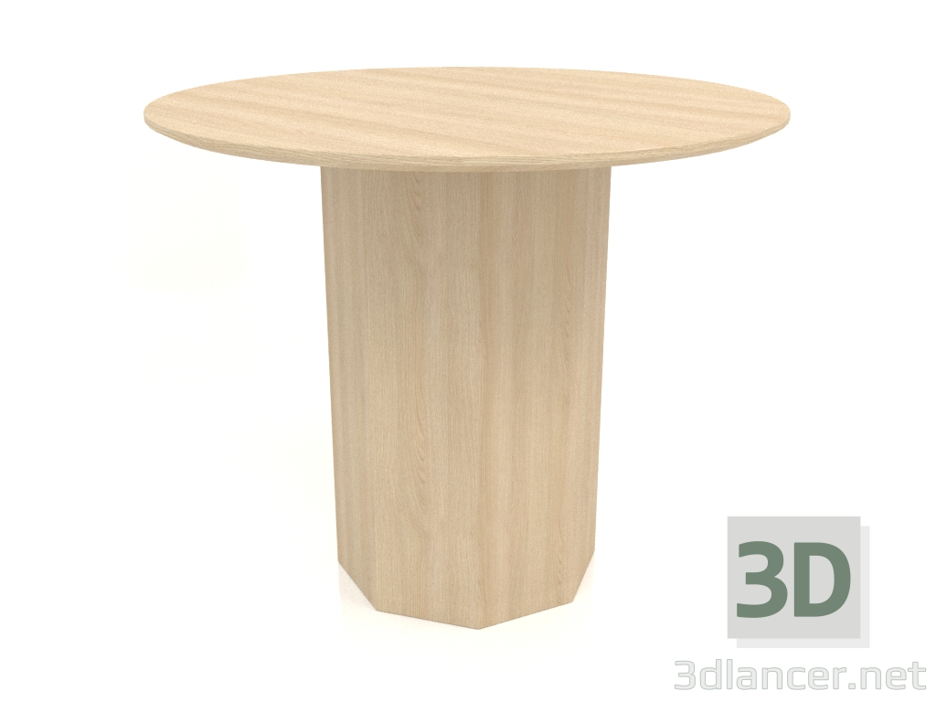 3d model Mesa de comedor DT 11 (D=900х750, madera blanca) - vista previa