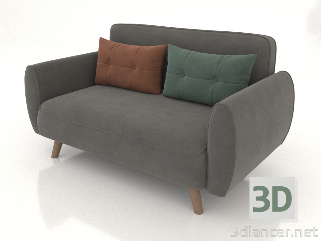 modello 3D Divano letto Charm (grigio-multicolor) - anteprima